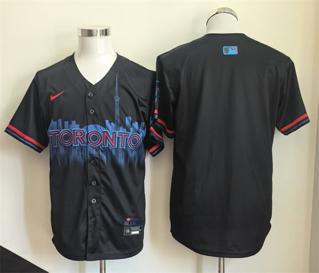 Men's Toronto Blue Jays Blank Black 2024 City Connect Limited Stitched Baseball Jersey