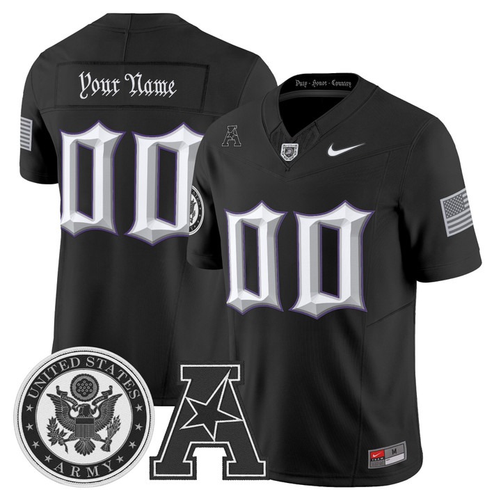 Men's Army Black Knights Custom Honoring 250 Years Of Service And Sacrifice Vapor Limited Stitched Jersey Black