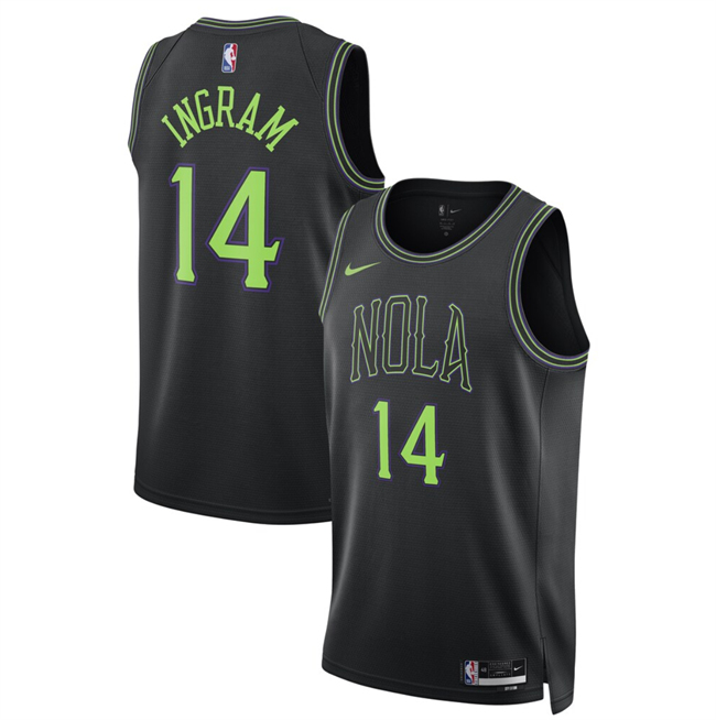 Men's New Orleans Pelicans #14 Micah Peavy Black 2025-26 City Ediiton Stitched Basketball Jersey