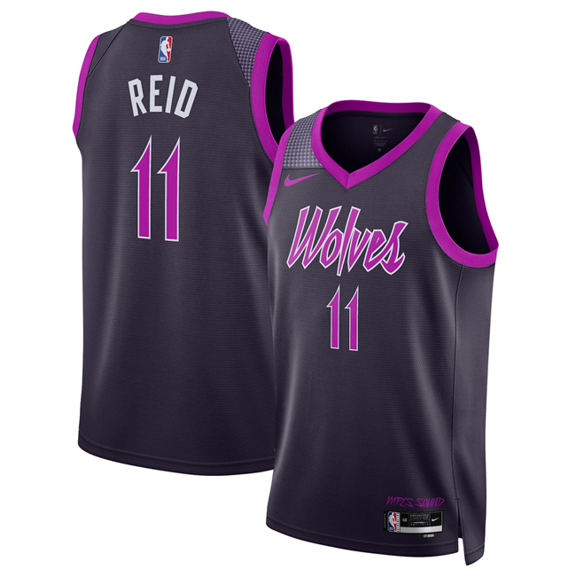 Men's Minnesota Timberwolves #11 Naz Reid Purple 2025-26 City Edition Stitched Jersey