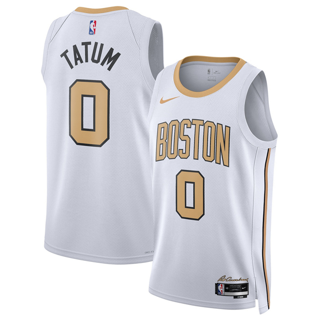 Men's Boston Celtics #0 Jayson Tatum White 2025-26 City Edition Stitched Basketball Jersey