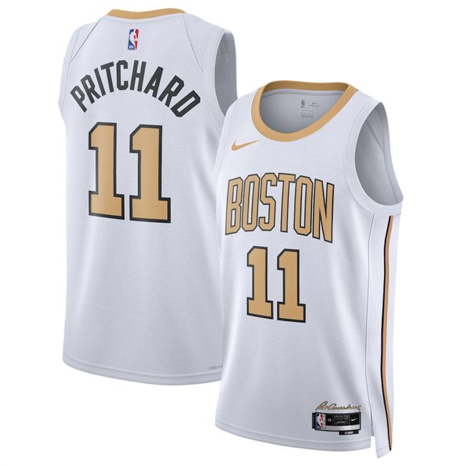 Men's Boston Celtics #11 Payton Pritchard White 2025-26 City Edition Stitched Basketball Jersey