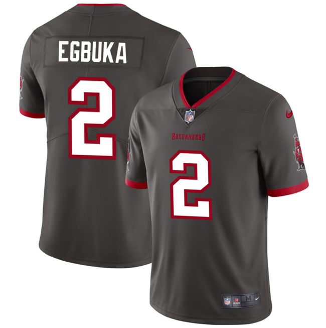 Youth Tampa Bay Buccaneers #2 Emeka Egbuka Grey 2025 Draft Vapor Untouchable Limited Stitched Football Jersey