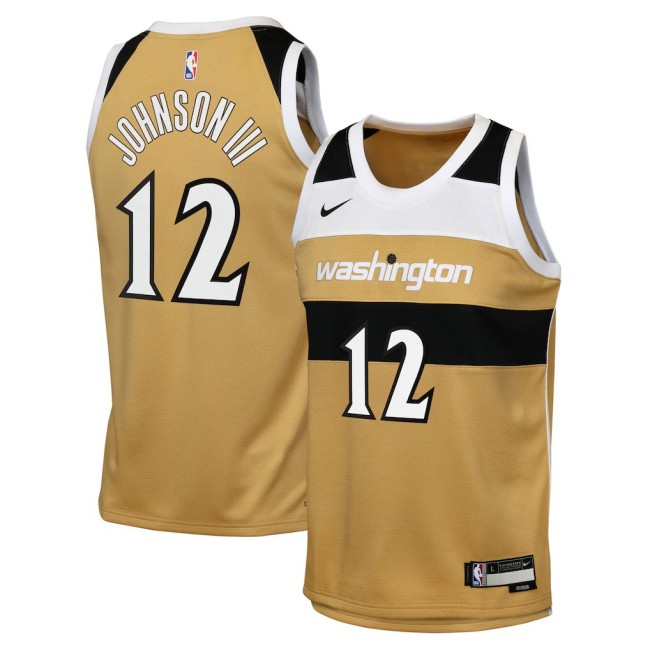 Youth Washington Wizards #12 Tre Johnson III Tan Nike 2025-26 City Edition Swingman Stitched Jersey
