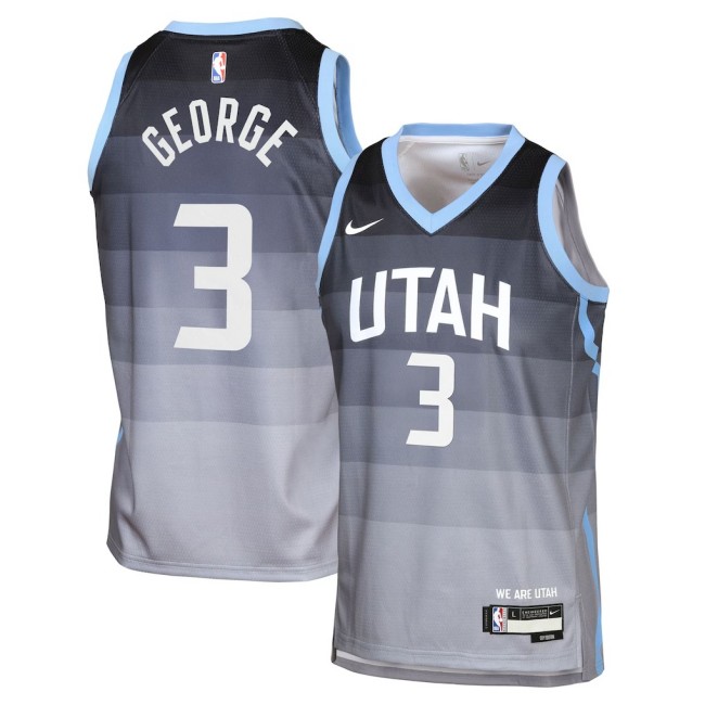 Youth Utah Jazz #3 Keyonte George Gray Nike 2025-26 City Edition Swingman Stitched Jersey
