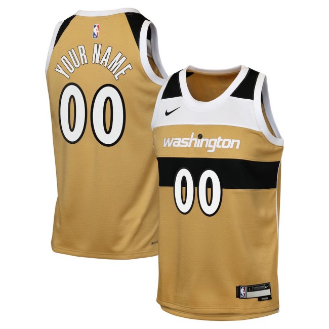 Youth Washington Wizards Custom Tan Nike 2025-26 City Edition Swingman Stitched Jersey