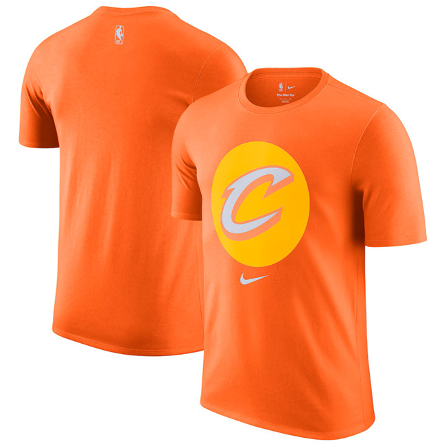 Men's Cleveland Cavaliers Orange 2025-26 City Edition Remix Essential Logo T-Shirt
