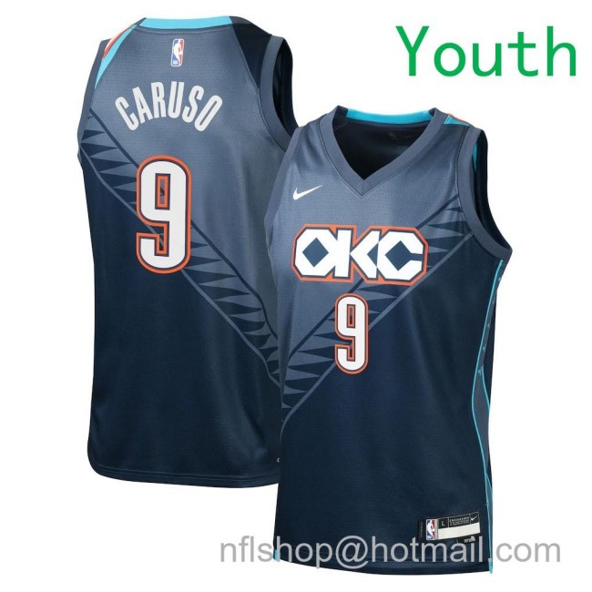 Youth Oklahoma City Thunder #9 Alex Caruso Nike 2025-26 City Edition Swingman Jersey Grey