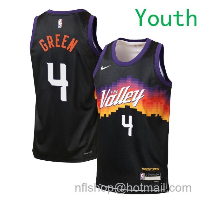 Youth Phoenix Suns #4 Jalen Green Nike 2025-26 City Edition Swingman Jersey Black