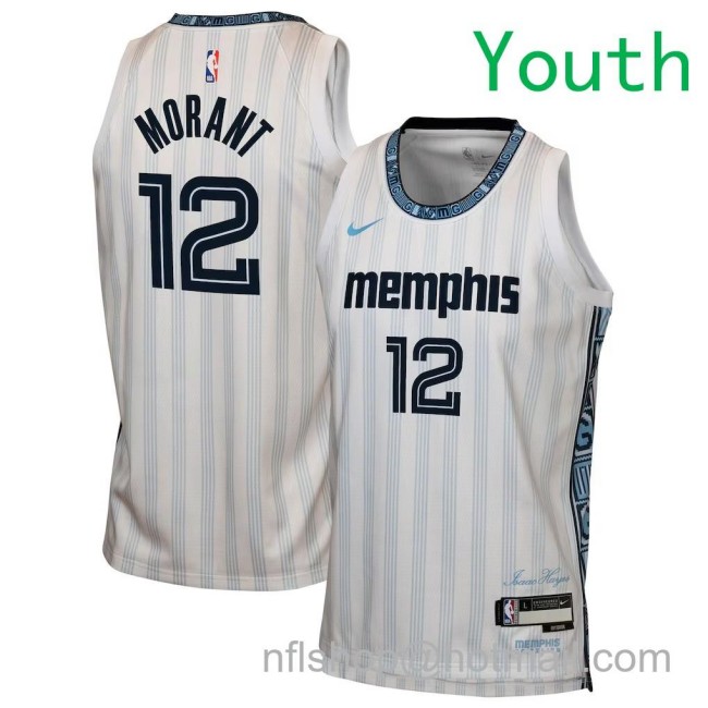 Youth Memphis Grizzlies #12 Ja Morant Nike 202526 City Edition Swingman Jersey Gray