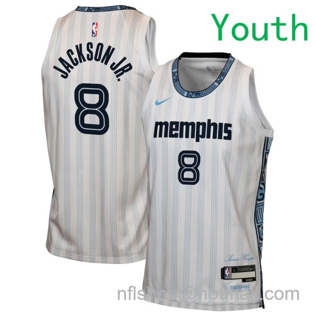 Youth Memphis Grizzlies #8 Jaren Jackson Jr. Nike 202526 City Edition Swingman Jersey Gray