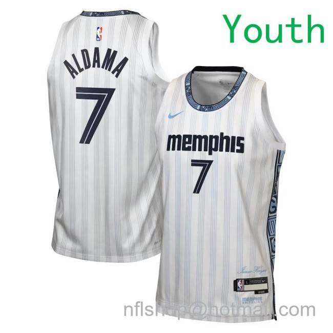 Youth Memphis Grizzlies #7 Santi Aldama Nike 202526 City Edition Swingman Jersey Gray