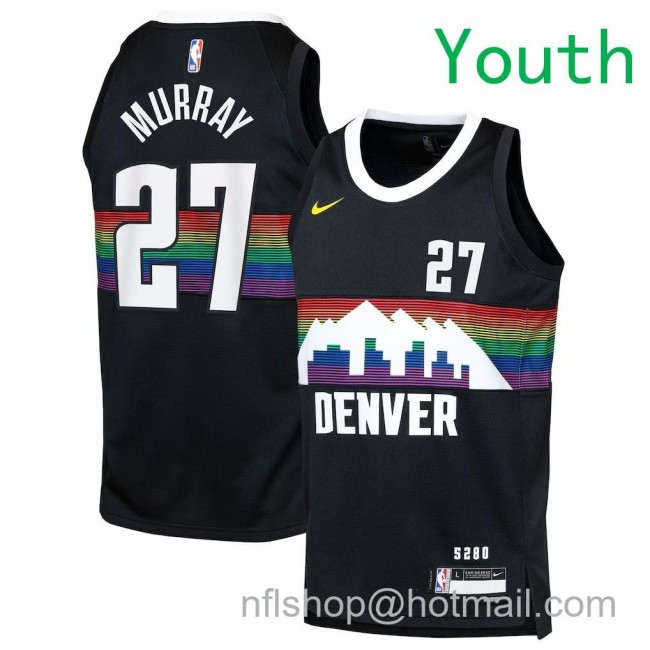 Youth Denver Nuggets #27 Jamal Murray Nike 2025-26 City Edition Swingman Jersey Black