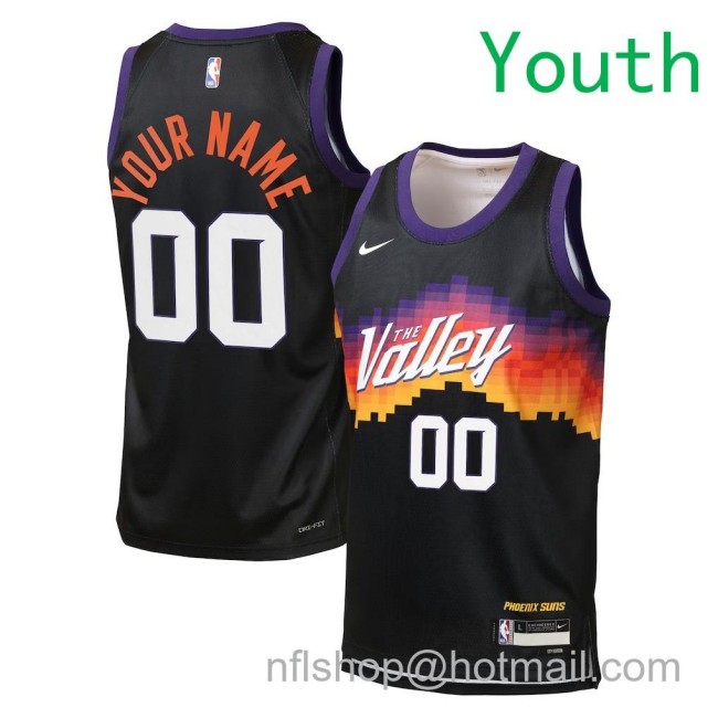 Youth Phoenix Suns Custom Nike 2025-26 City Edition Swingman Jersey Black