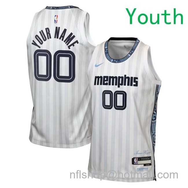 Youth Memphis Grizzlies Custom Nike 202526 City Edition Swingman Jersey Gray