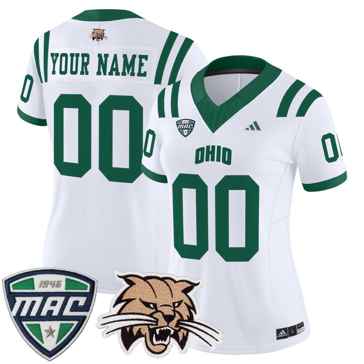 Women's Ohio Bobcats football Custom 2025 Vapor F.US.E. Limited Stitched Jersey White