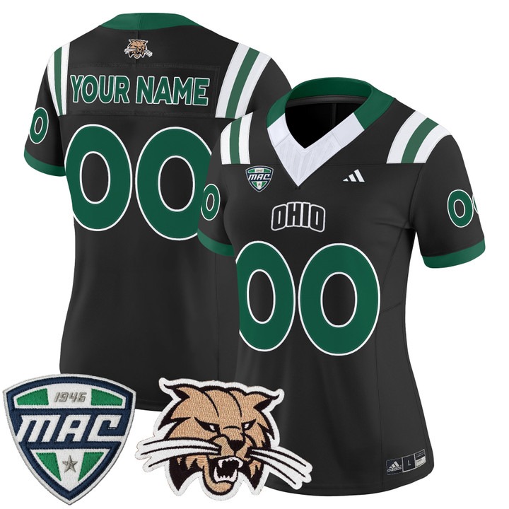 Women's Ohio Bobcats football Custom 2025 Vapor F.US.E. Limited Stitched Jersey Black