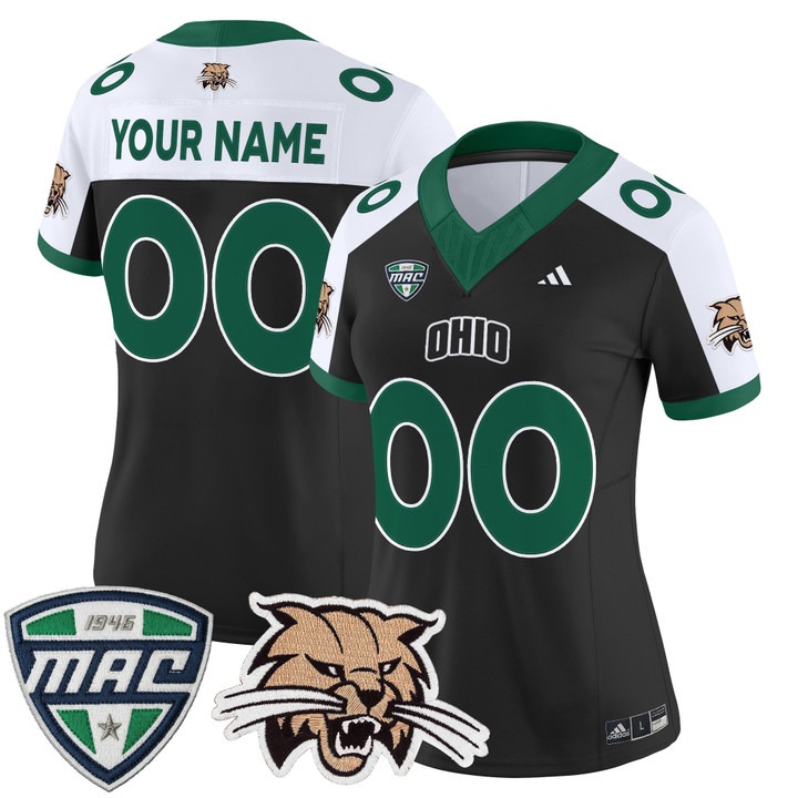Women's Ohio Bobcats football Custom 2025 Vapor F.US.E. Limited Stitched Jersey Black Alternate
