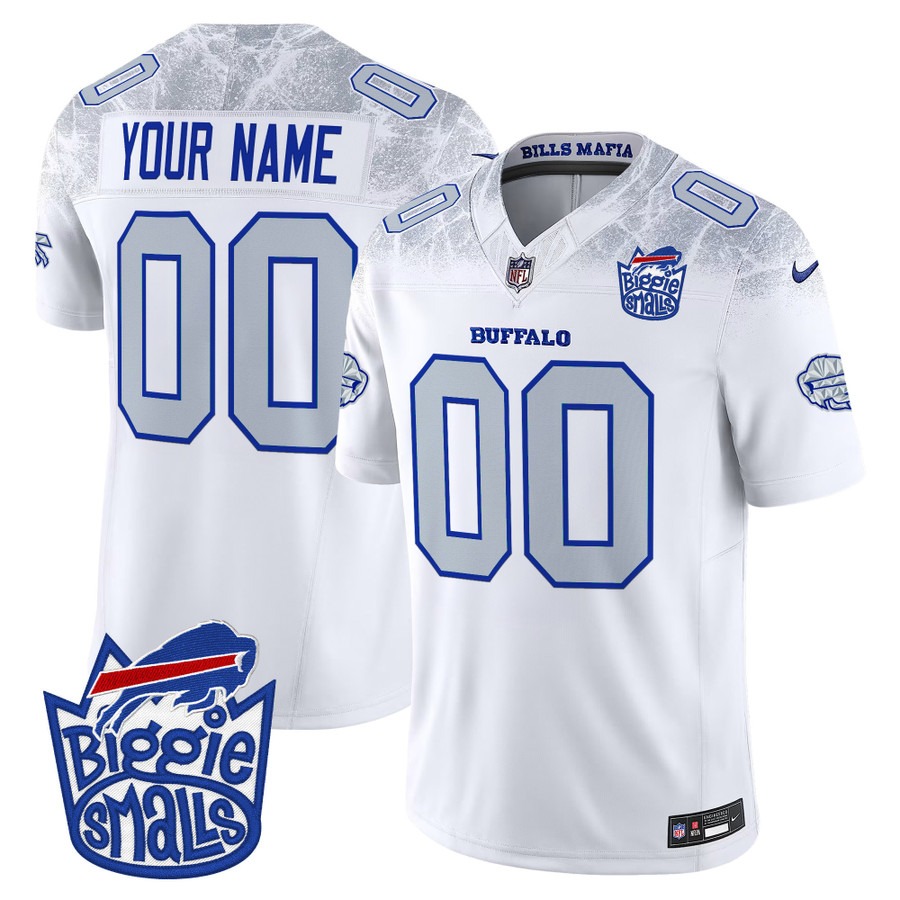 Biggie Smalls × Buffalo Bills Custom F.U.S.E. Vapor Limited Stitched Football Jersey 2025 Rivalries