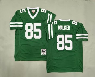 Men's New York Jets #85 Wesley Walker Green 1984 Throwback Stitched Jersey