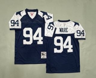 Men's Dallas Cowboys #94 DeMarcus Ware Blue White 2011 Throwback Stitched Jersey
