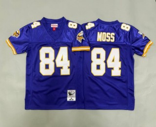 Youth Minnesota Vikings #84 Randy Moss Purple 1998 Throwback Stitched Jersey