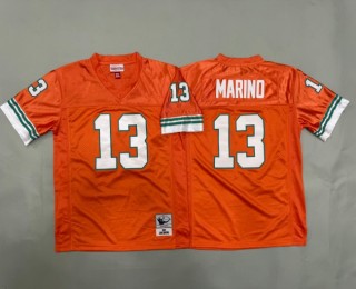 Youth Miami Dolphins #13 Dan Marino Orange 1984 Throwback Stitched Jersey