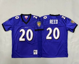 Youth Baltimore Ravens #20 Ed Reed Purple 2004 Throwback Stitched Jersey