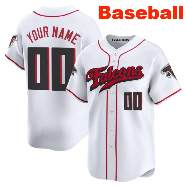 Nike Atlanta Falcons Custom Baseball 2025 Limited Stitched Jersey White