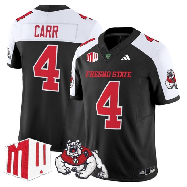 Men's Fresno State Bulldogs #4 Derek Carr fooball 2025 Vapor Limited Stitched Jersey Black Alternate