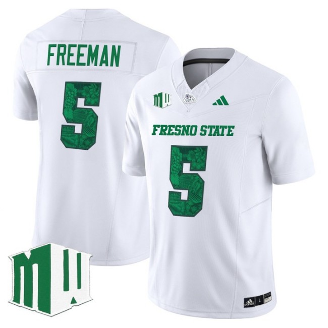 Men's Fresno State Bulldogs #5 Josiah Freeman 2025 'Ag Fest Edition' Vapor F.U.S.E. Limited Stitched football Jersey White