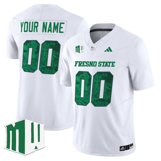 Men's Fresno State Bulldogs Custom 2025 'Ag Fest Edition' Vapor F.U.S.E. Limited football Stitched Jersey White