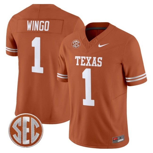 Men's Texas Longhorns #1 Ryan Wingo Burnt Orange Vapor F.U.S.E. Limited Stitched Football Jersey
