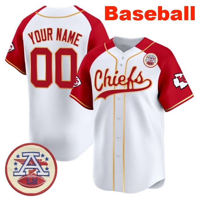 Nike Kansas City Chiefs Custom Baseball 2025 Limited Stitched Jersey Red Alternate
