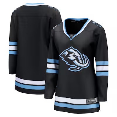 Women's Utah Mammoth Blank Black Home Stitched Breakaway Player Jersey