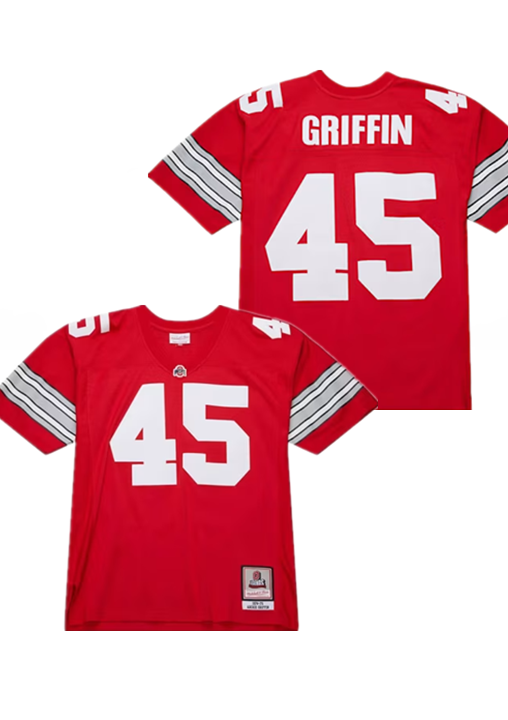 Men's Ohio State Buckeyes #45 Archie Griffin Scarlet Stitched Jersey