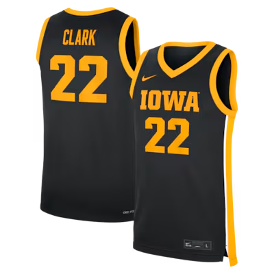Men's Iowa Hawkeyes #22 Caitlin Clark Black Nike Home Stitched Basketball Jersey