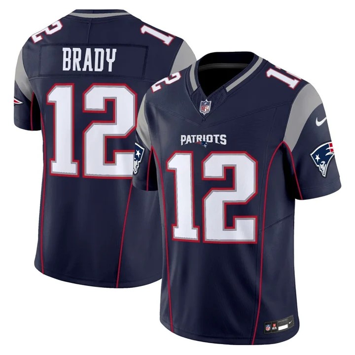Men's New England Patriots #12 Tom Brady Navy F.U.S.E. Vapor Limited Stitched Jersey