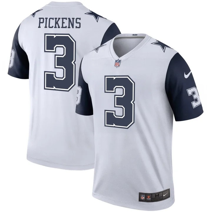 Men's Dallas Cowboys #3 George Pickens White Vapor Limited Stitched Jersey
