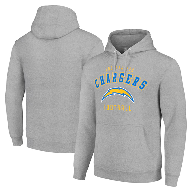 Men's Los Angeles Chargers Grey Pullover Hoodie