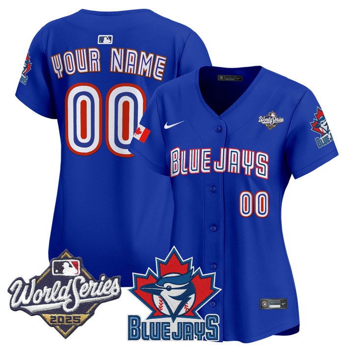 Women's Toronto Blue Jays Custom 2025 World Series V3 Limited Stitched Jersey Royal