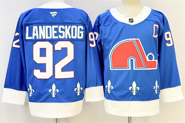 Men's Colorado Avalanche #92 Gabriel Landeskog Blue 2025_26 With C Patch Alternate Stitched Jersey