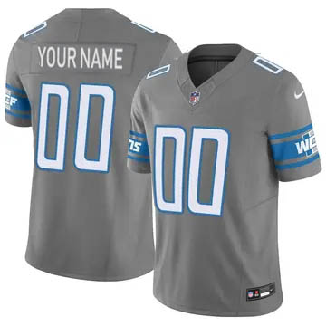 Gender's Detroit Lions Active Player Custom Vapor F.U.S.E. Limited Color Rush Grey Stitched NFL Jersey