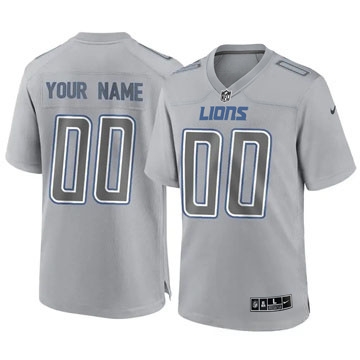 Gender's Detroit Lions Active Player Custom Atmosphere Fashion Limited Gray Stitched NFL Jersey
