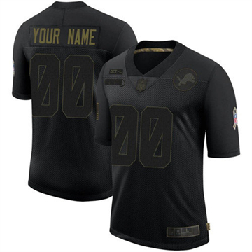 Gender's Detroit Lions Active Player Custom Vapor Limited 2020 Salute to Service Black Stitched NFL Jersey