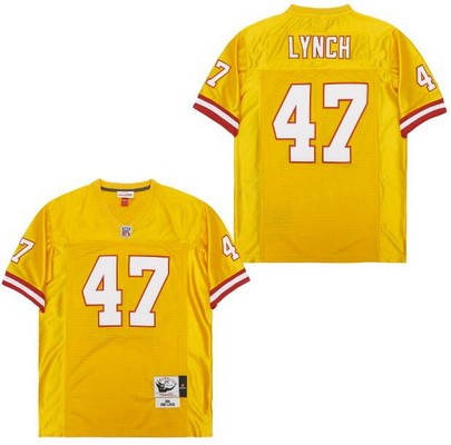 Men's Tampa Bay Buccaneers #47 John Lynch Orange 1995 Throwback Jersey