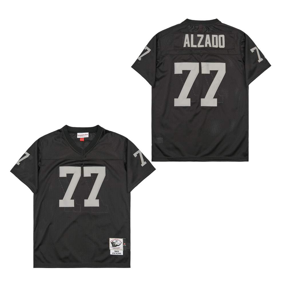 Men's Oakland Raiders #77 Lyle Alzado Black 1983 Throwback Jersey