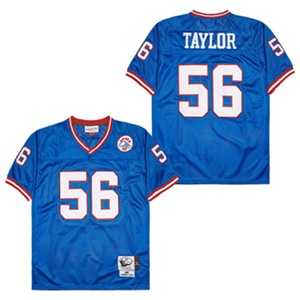 Men's New York Giants #56 Lawrence Taylor Blue 1986 Throwback Jersey