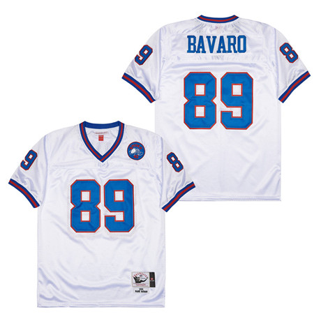 Men's New York Giants #89 Mark Bavaro White 1986 Throwback Jersey
