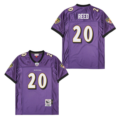 Men's Baltimore Ravens #20 Ed Reed Purple 2004 Throwback Jersey